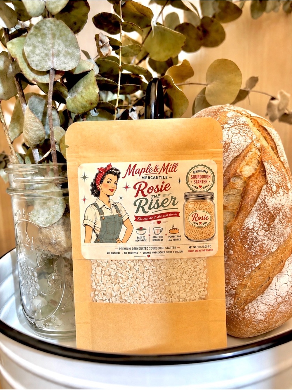 Organic Dehydrated Heirloom Sourdough Starter “Rosie”